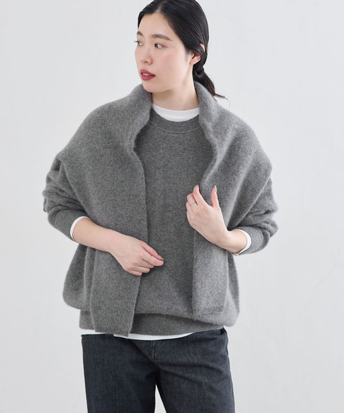 IENA(イエナ)の「《WEB限定》ラクーンMIXプルオーバー(ニット/セーター・レディース・グレー/アイボリー/ピンク系その他・FREE)」の22枚目の写真