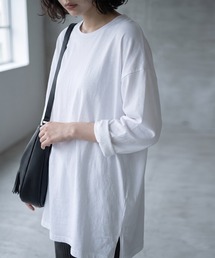 【BLK001】ルーズロングラインサイドスリットロンT