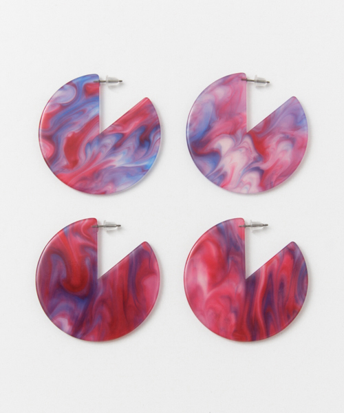 KBF(ケイビーエフ)の「KBF アクリルサークルピアス(ピアス(両耳用)・レディース・ライトブルー/ブラウン系その他/ピンク・ONE)」の7枚目の写真