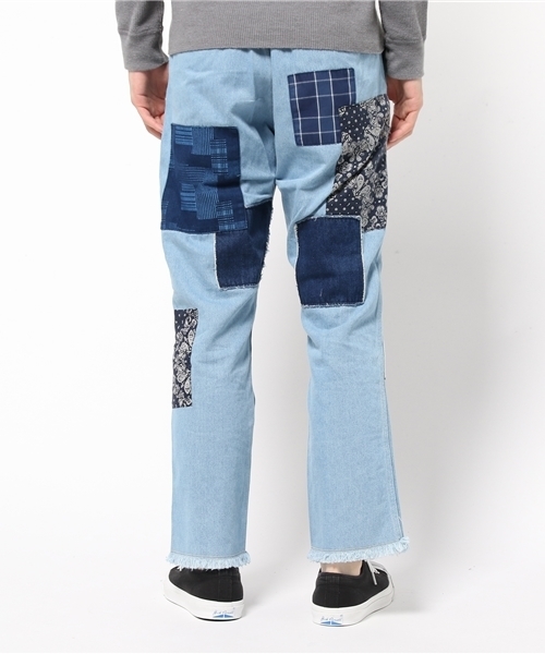niko and...(ニコアンド)の「Uパッチワークパンツ【niko and...】(デニムパンツ・メンズ・ネイビー/ブルー・LARGE/MEDIUM)」の8枚目の写真
