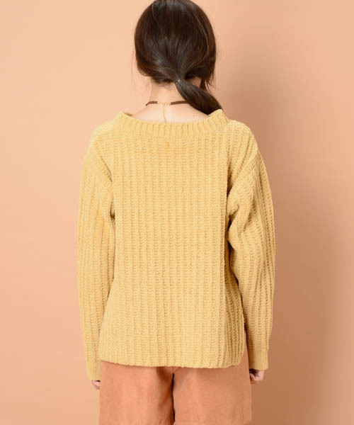 mystic(ミスティック)の「モールニット(ニット/セーター・レディース・イエロー/アイボリー/ブラック/ブルー・フリ-)」の7枚目の写真