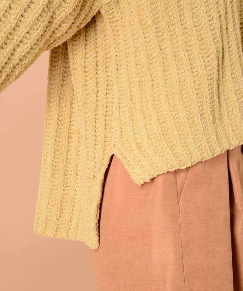 mystic(ミスティック)の「モールニット(ニット/セーター・レディース・イエロー/アイボリー/ブラック/ブルー・フリ-)」の10枚目の写真