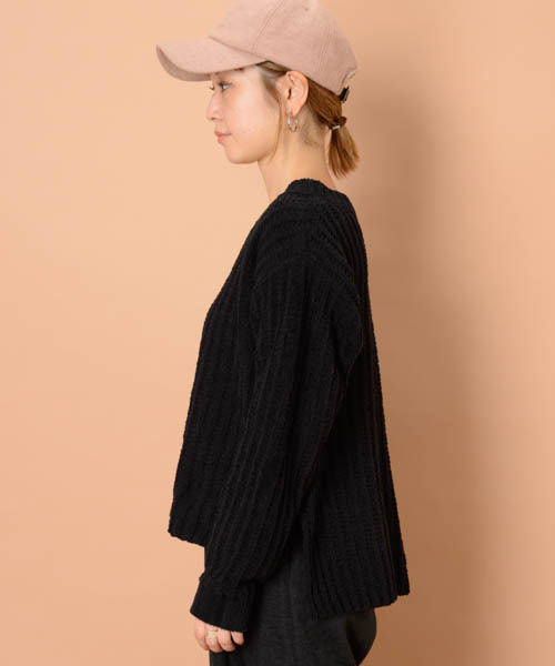 mystic(ミスティック)の「モールニット(ニット/セーター・レディース・イエロー/アイボリー/ブラック/ブルー・フリ-)」の11枚目の写真