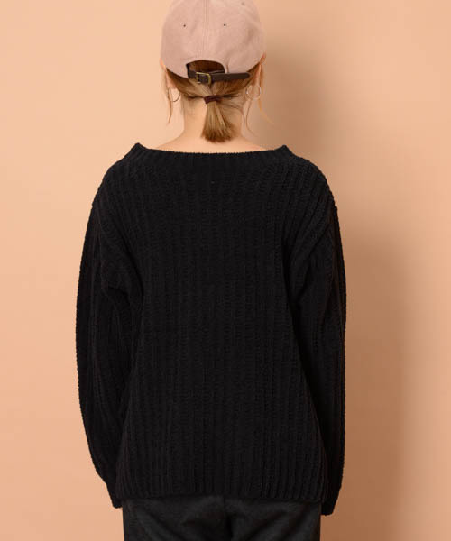 mystic(ミスティック)の「モールニット(ニット/セーター・レディース・イエロー/アイボリー/ブラック/ブルー・フリ-)」の12枚目の写真