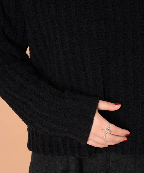 mystic(ミスティック)の「モールニット(ニット/セーター・レディース・イエロー/アイボリー/ブラック/ブルー・フリ-)」の14枚目の写真