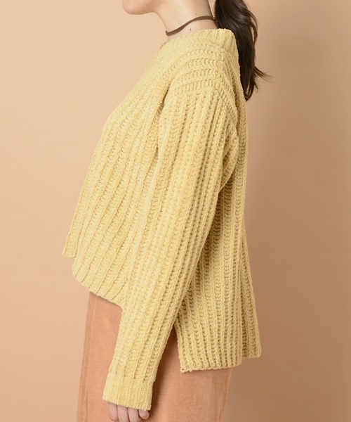 mystic(ミスティック)の「モールニット(ニット/セーター・レディース・イエロー/アイボリー/ブラック/ブルー・フリ-)」の19枚目の写真