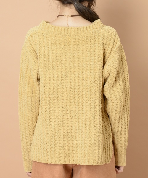 mystic(ミスティック)の「モールニット(ニット/セーター・レディース・イエロー/アイボリー/ブラック/ブルー・フリ-)」の20枚目の写真