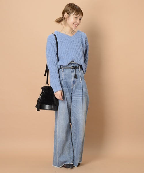 mystic(ミスティック)の「モールニット(ニット/セーター・レディース・イエロー/アイボリー/ブラック/ブルー・フリ-)」の16枚目の写真