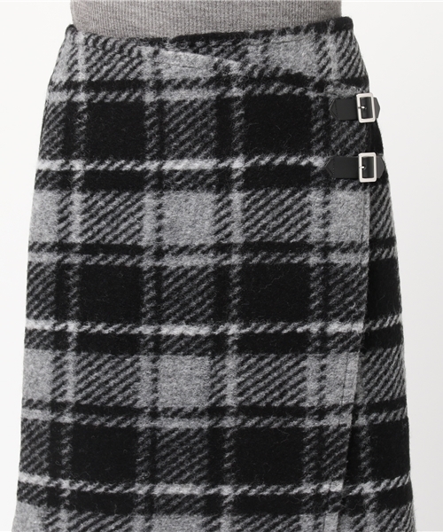 RODEO CROWNS WIDE BOWL（ロデオクラウンズワイドボウル）の「チェック スライバー スカート（スカート・レディース・ベージュ系その他/ブラック系その他/ダークネイビー・SMALL/MEDIUM）」の7枚目の写真