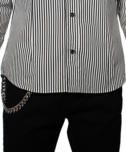 8(eight)(エイト)の「ストライプ 長袖シャツ 日本製(シャツ/ブラウス・メンズ・ネイビー/ブラック/レッド・LARGE/MEDIUM/X-LARGE)」の17枚目の写真