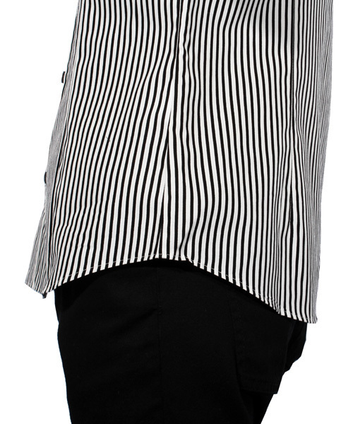 8(eight)(エイト)の「ストライプ 長袖シャツ 日本製(シャツ/ブラウス・メンズ・ネイビー/ブラック/レッド・LARGE/MEDIUM/X-LARGE)」の18枚目の写真