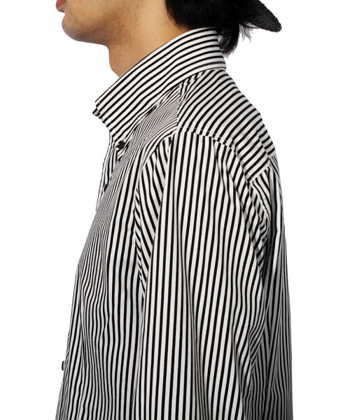 8(eight)(エイト)の「ストライプ 長袖シャツ 日本製(シャツ/ブラウス・メンズ・ネイビー/ブラック/レッド・LARGE/MEDIUM/X-LARGE)」の19枚目の写真