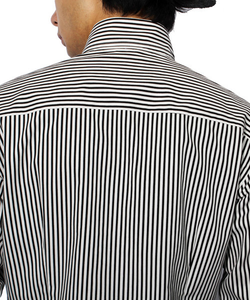 8(eight)(エイト)の「ストライプ 長袖シャツ 日本製(シャツ/ブラウス・メンズ・ネイビー/ブラック/レッド・LARGE/MEDIUM/X-LARGE)」の20枚目の写真