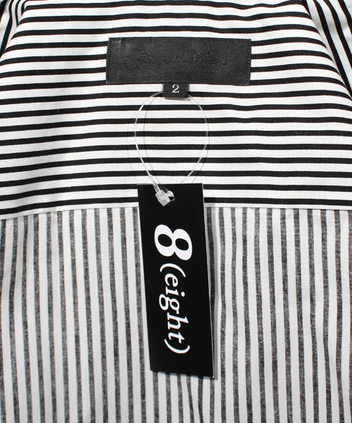 8(eight)(エイト)の「ストライプ 長袖シャツ 日本製(シャツ/ブラウス・メンズ・ネイビー/ブラック/レッド・LARGE/MEDIUM/X-LARGE)」の10枚目の写真