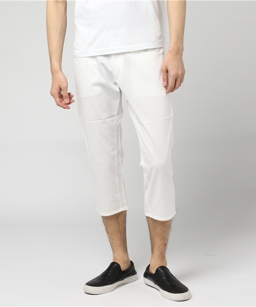 MEN'S BIGI（メンズビギ）の「ストレッチクロップドパンツ（COOL MAX）/7分丈（チノパンツ・メンズ・サックスブルー/グレー/ネイビー/ベージュ/ホワイト・S/M/SS/L）」の2枚目の写真