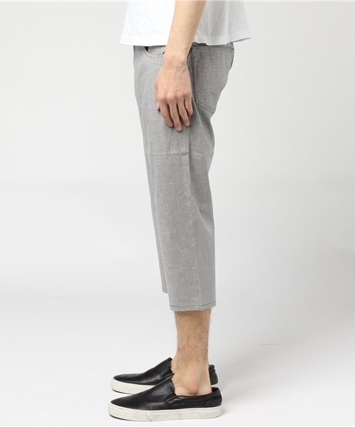 MEN'S BIGI（メンズビギ）の「ストレッチクロップドパンツ（COOL MAX）/7分丈（チノパンツ・メンズ・サックスブルー/グレー/ネイビー/ベージュ/ホワイト・S/M/SS/L）」の14枚目の写真