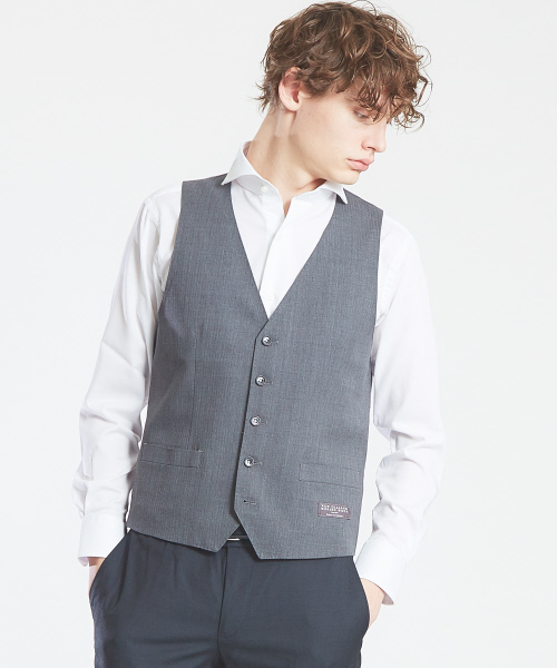 ABAHOUSE（アバハウス）の「【セットアップ対応】NEW ZEALAND WOOLドビーストライプジレ（ベスト・メンズ・ブラック/ネイビー/グレー・3/2）」の21枚目の写真
