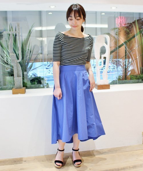 plage（プラージュ）の「Washer ミディフレアスカート◆（スカート・レディース・グリーン/ブルー系その他・38/34/36）」の18枚目の写真