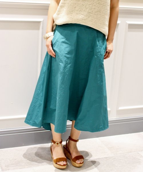 plage（プラージュ）の「Washer ミディフレアスカート◆（スカート・レディース・グリーン/ブルー系その他・38/34/36）」の21枚目の写真