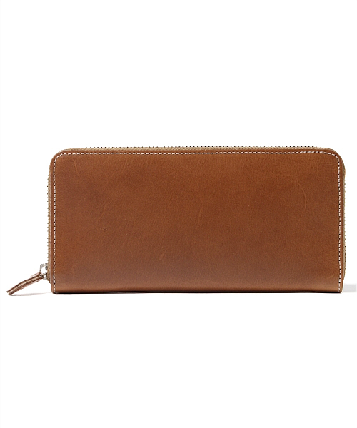 BEAUTY&YOUTH UNITED ARROWS(ビューティーアンドユースユナイテッドアローズ)の「BY Art-Direct レザージップ ロングウォレット ◆(財布・レディース・ブラウン/オレンジ/ネイビー・フリー)」の1枚目の写真