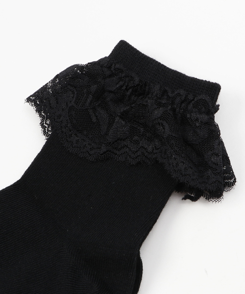 WEGO（ウィゴー）の「WEGO/レースソックス（ソックス/靴下・レディース・ブラック/ホワイト・FREE）」の3枚目の写真