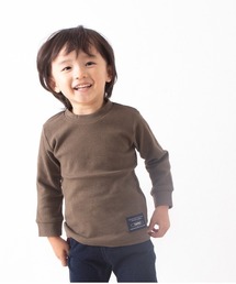 [80-160]ワッフル9分袖Tシャツ