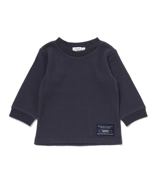Tappet（タペット）の「[80-160]ワッフル9分袖Tシャツ（Tシャツ/カットソー・キッズ・マスタード/カーキ/ネイビー/ピンク・80ｃｍ/90cm/100cm/110cm/120cm/130cm/140cm/150cm/160cm）」の10枚目の写真