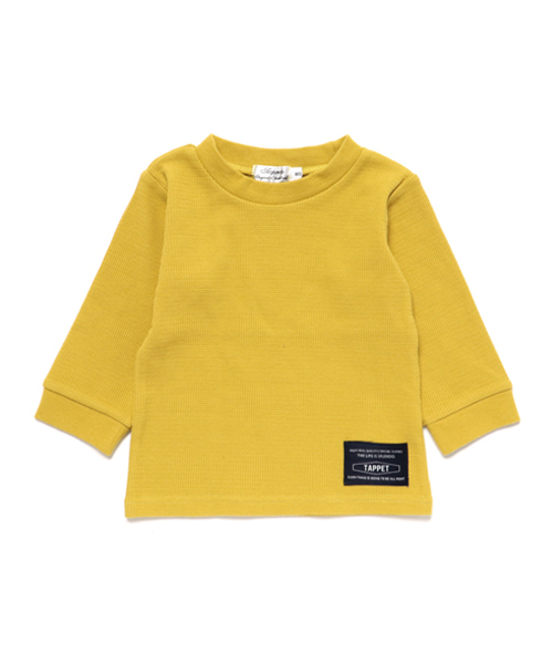Tappet（タペット）の「[80-160]ワッフル9分袖Tシャツ（Tシャツ/カットソー・キッズ・マスタード/カーキ/ネイビー/ピンク・80ｃｍ/90cm/100cm/110cm/120cm/130cm/140cm/150cm/160cm）」の9枚目の写真