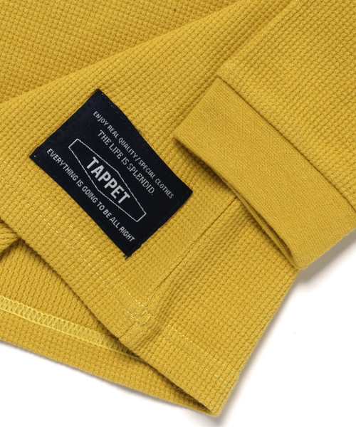 Tappet（タペット）の「[80-160]ワッフル9分袖Tシャツ（Tシャツ/カットソー・キッズ・マスタード/カーキ/ネイビー/ピンク・80ｃｍ/90cm/100cm/110cm/120cm/130cm/140cm/150cm/160cm）」の6枚目の写真