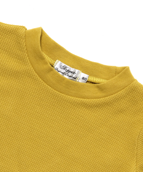 Tappet（タペット）の「[80-160]ワッフル9分袖Tシャツ（Tシャツ/カットソー・キッズ・マスタード/カーキ/ネイビー/ピンク・80ｃｍ/90cm/100cm/110cm/120cm/130cm/140cm/150cm/160cm）」の7枚目の写真