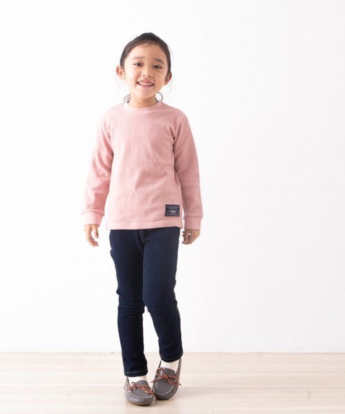 Tappet（タペット）の「[80-160]ワッフル9分袖Tシャツ（Tシャツ/カットソー・キッズ・マスタード/カーキ/ネイビー/ピンク・80ｃｍ/90cm/100cm/110cm/120cm/130cm/140cm/150cm/160cm）」の18枚目の写真