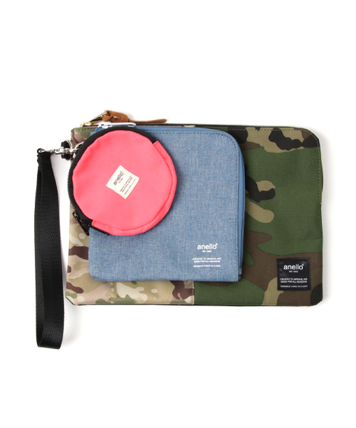 anello（アネロ）の「WEGO/【3点セット】anello3連クラッチポーチバッグ（クラッチバッグ・メンズ・その他2/その他3/その他1/その他4・FREE）」の2枚目の写真