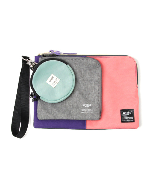 anello（アネロ）の「WEGO/【3点セット】anello3連クラッチポーチバッグ（クラッチバッグ・メンズ・その他2/その他3/その他1/その他4・FREE）」の3枚目の写真