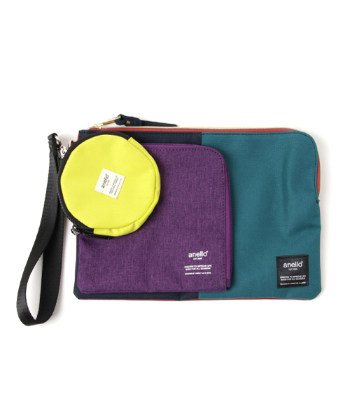 anello（アネロ）の「WEGO/【3点セット】anello3連クラッチポーチバッグ（クラッチバッグ・メンズ・その他2/その他3/その他1/その他4・FREE）」の4枚目の写真