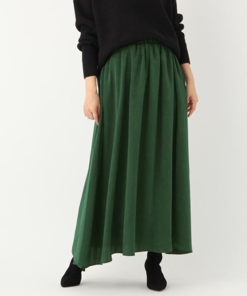 A part by（アパートバイ）の「Pサテンギャザーマキシスカート 775794 （スカート・レディース・マスタード/ライトグレー/ブラック/ブラウン系その他/グリーン/ライトパープル・FREE）」の19枚目の写真