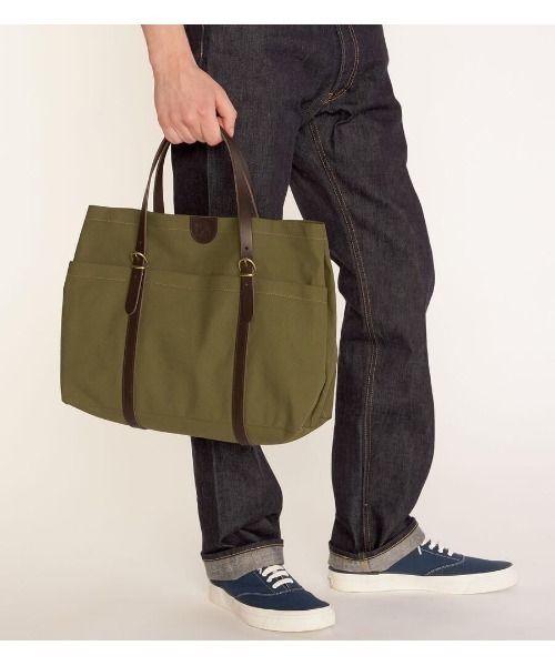 サ*エ様 イルビゾンテ トートバッグ キャンバストート ブラウン IL BISONTE / CANVAS x LEATHER / トートバッグ（トートバッグ