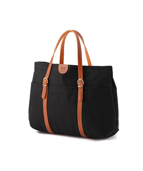 IL BISONTE(イルビゾンテ)の「IL BISONTE / CANVAS x LEATHER / トートバッグ(トートバッグ・レディース・ネイビー/オリーブ/ブラウン系その他/ブラック系その他/ブラック×ブラック/グリーン系その他/ブラウン/ダークブラウン/レッド/ブラウン系その他2・FREE)」の18枚目の写真