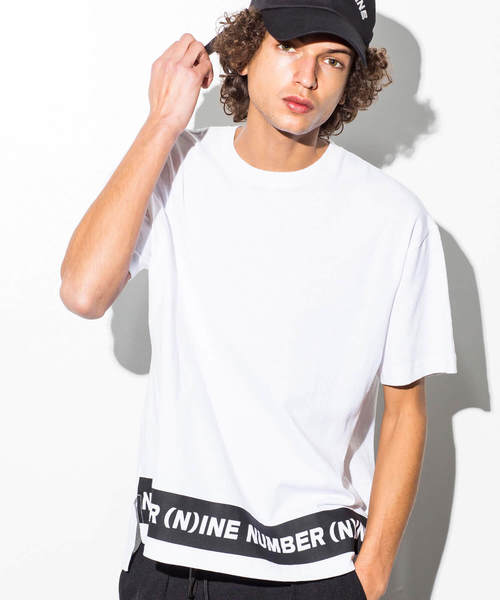 NUMBER (N)INE DENIM（ナンバーナインデニム）の「NUMBER (N)INE DENIM(ナンバーナインデニム)ヘムラインビッグTシャツ（Tシャツ/カットソー・メンズ・ブラック/ホワイト・SMALL/LARGE/MEDIUM/X-LARGE）」の3枚目の写真
