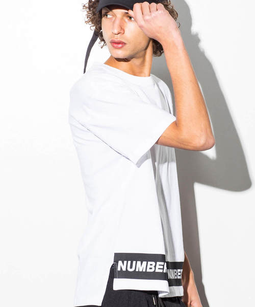 NUMBER (N)INE DENIM（ナンバーナインデニム）の「NUMBER (N)INE DENIM(ナンバーナインデニム)ヘムラインビッグTシャツ（Tシャツ/カットソー・メンズ・ブラック/ホワイト・SMALL/LARGE/MEDIUM/X-LARGE）」の4枚目の写真