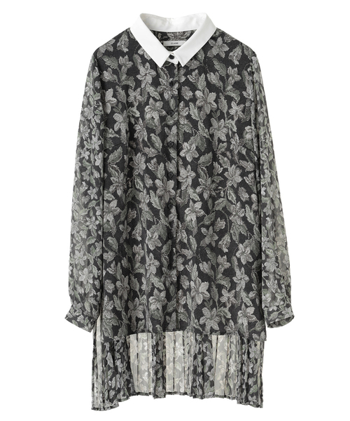 トップス CLANE BACK PLEATS FLOWER SHIRTS CLANE（クラネ）の「TAPESTRY FLOWER BACK PLEATS SHIRTS