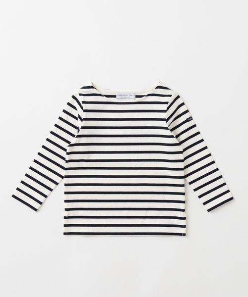 CIAOPANIC TYPY（チャオパニックティピー）の「【ファミリーお揃い】ボーダーTEE（Tシャツ/カットソー・キッズ・ホワイト/ブルー/パープル/ネイビー・100/110/120/130/140/150）」の2枚目の写真