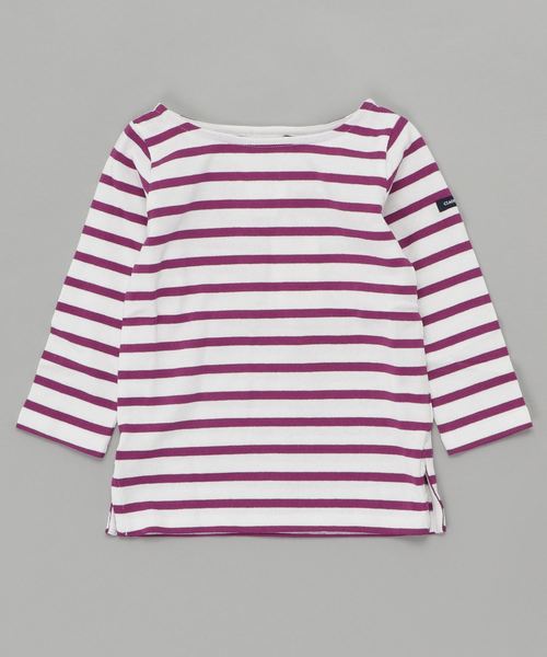 CIAOPANIC TYPY（チャオパニックティピー）の「【ファミリーお揃い】ボーダーTEE（Tシャツ/カットソー・キッズ・ホワイト/ブルー/パープル/ネイビー・100/110/120/130/140/150）」の6枚目の写真