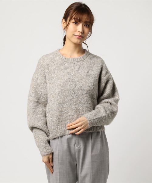KOBE LETTUCE（コウベレタス）の「シーズンムードたっぷりのふわふわ素材◎！ブークレボリュームニットプルオーバー/レディーストップス/セーター/長袖[C3131]神戸レタス（ニット/セーター・レディース・ブラック/グレー/ブルー/アイボリー・FREE）」の8枚目の写真