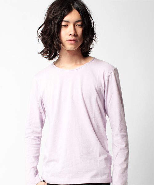 NANO universe(ナノユニバース)の「プレミアムスウィートクルーネックTeeL/S(Tシャツ/カットソー・メンズ・ホワイト/トップグレー/チャコール/ラベンダー/スモークピンク/ライトパープル/パープル/ターコイズブルー/ネイビー/グリーン/ベージュ/オリーブ/マスタード/ボルドー/オレンジ/ダークグレー/ブラック・38/40/42)」の12枚目の写真