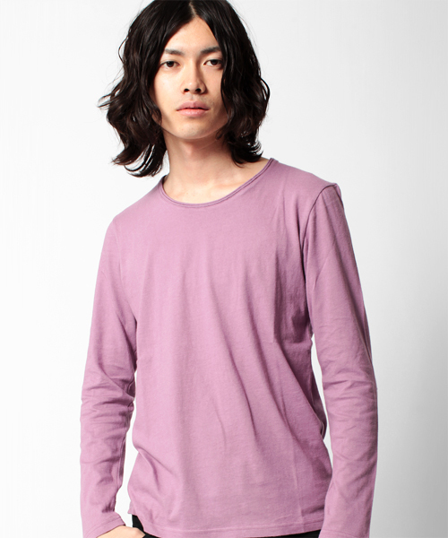 NANO universe(ナノユニバース)の「プレミアムスウィートクルーネックTeeL/S(Tシャツ/カットソー・メンズ・ホワイト/トップグレー/チャコール/ラベンダー/スモークピンク/ライトパープル/パープル/ターコイズブルー/ネイビー/グリーン/ベージュ/オリーブ/マスタード/ボルドー/オレンジ/ダークグレー/ブラック・38/40/42)」の13枚目の写真