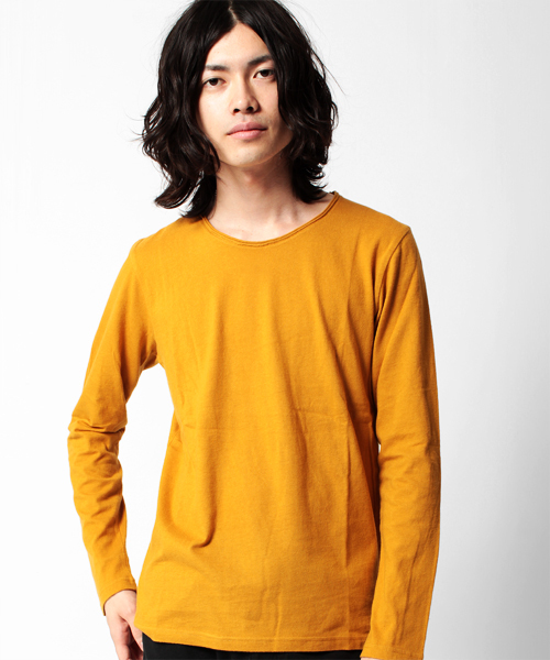 NANO universe(ナノユニバース)の「プレミアムスウィートクルーネックTeeL/S(Tシャツ/カットソー・メンズ・ホワイト/トップグレー/チャコール/ラベンダー/スモークピンク/ライトパープル/パープル/ターコイズブルー/ネイビー/グリーン/ベージュ/オリーブ/マスタード/ボルドー/オレンジ/ダークグレー/ブラック・38/40/42)」の14枚目の写真