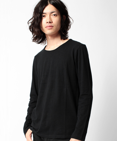 NANO universe(ナノユニバース)の「プレミアムスウィートクルーネックTeeL/S(Tシャツ/カットソー・メンズ・ホワイト/トップグレー/チャコール/ラベンダー/スモークピンク/ライトパープル/パープル/ターコイズブルー/ネイビー/グリーン/ベージュ/オリーブ/マスタード/ボルドー/オレンジ/ダークグレー/ブラック・38/40/42)」の1枚目の写真