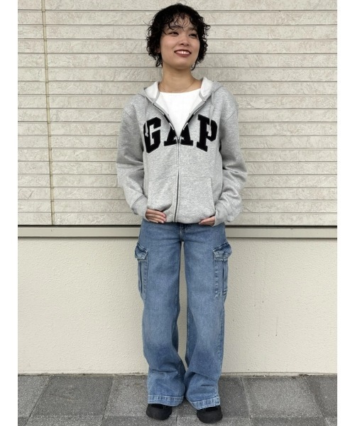 GAPロゴ フルジップパーカー(ユニセックス)（パーカー）｜GAP