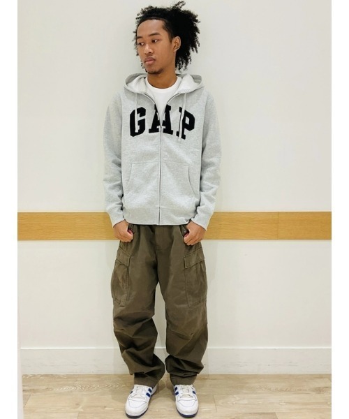GAPロゴ フルジップパーカー(ユニセックス) セール】GAPロゴ フルジップパーカー(ユニセックス)（パーカー）｜GAP