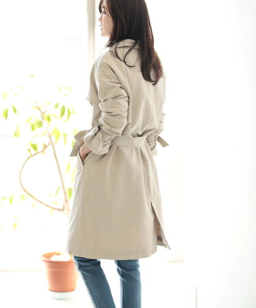 koe（コエ）の「ニュアンストレンチコート（トレンチコート・レディース・ブルー/ベージュ/ネイビー・L/M/S）」の21枚目の写真
